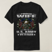 Trotse vrouw van een veteraan militair dierenartse t-shirt (Design voorkant)