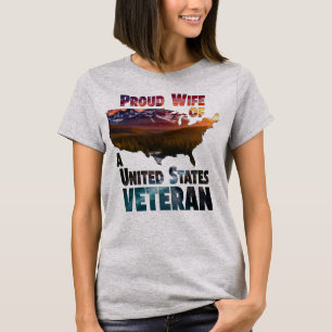 Trotse vrouw van een veteraan van de Verenigde Sta T-shirt