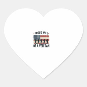 Trotse vrouw van een veteran-patriottisch shirtont hart sticker