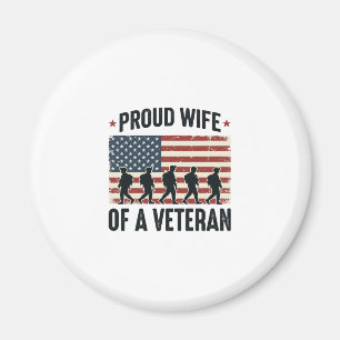 Trotse vrouw van een veteran-patriottisch shirtont magneet