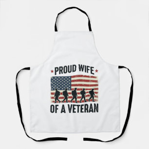Trotse vrouw van een veteran-patriottisch shirtont schort