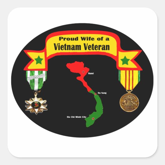 Trotse vrouw van een Vietnamees veteraan Sticker (Voorkant)