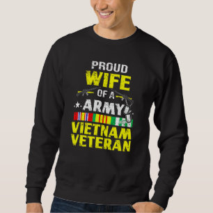 Trotse vrouw van het leger Vietnam veteraan, VN ve Trui