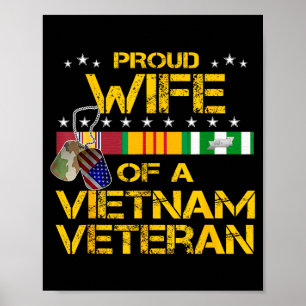 Trotse vrouw Vietnam-veteraan mijn man heldenontwe Poster