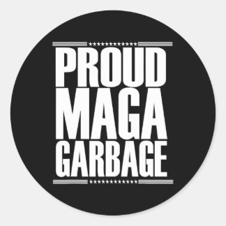 Trotse vuilnis Trump supporter 5 Ronde Sticker
