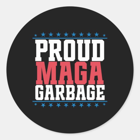 Trotse vuilnis Trump supporter 7 Ronde Sticker (Voorkant)