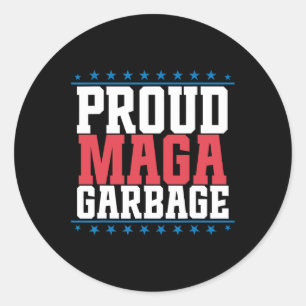 Trotse vuilnis Trump supporter 7 Ronde Sticker
