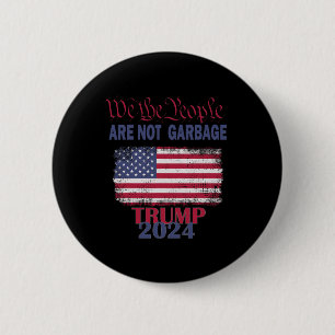 Trotse vuilnisbak Trump-aanhanger Wij het volk zij Ronde Button 5,7 Cm