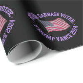 Trotse vuilnisbeller Trump Vance 2024 valt op Cadeaupapier (Rol Hoek)