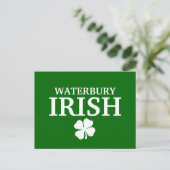 Trotse WATERBURY IRISH! st Patrick's day Briefkaart (Staand voorkant)