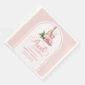 Trotse waterverf servetten bruidsfeest naam (Hoek)