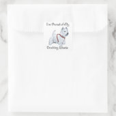 Trotse Westie volgers Vierkante Sticker (Tas)