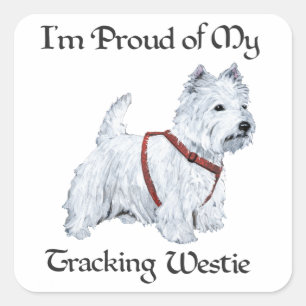 Trotse Westie volgers Vierkante Sticker