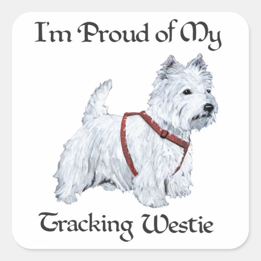 Trotse Westie volgers Vierkante Sticker (Voorkant)