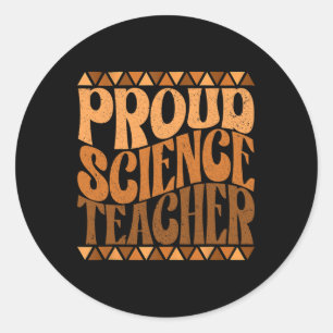 Trotse Wetenschapsleraar Zwarte Geschiedenis Maand Ronde Sticker
