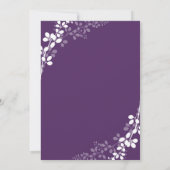 Trotse Wijnstok Bruiloft Uitnodiging -Pruim / Paar (Achterkant)