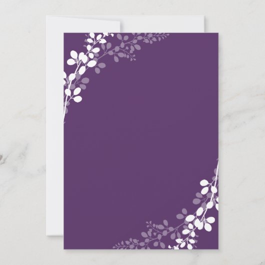 Trotse Wijnstok Bruiloft Uitnodiging -Pruim / Paar (Achterkant)