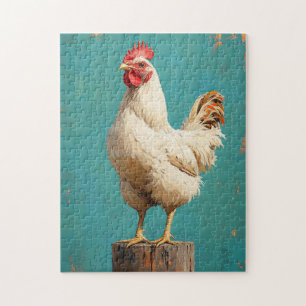 trotse witte kip legpuzzel
