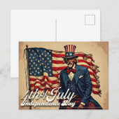 Trotse ziel van 4 juli feestdagenkaart (Voorkant / Achterkant)