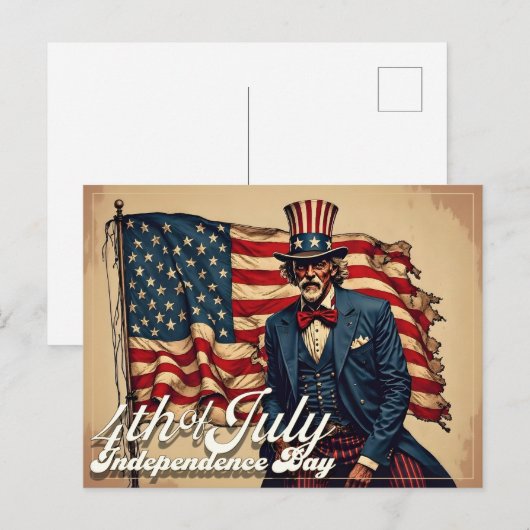 Trotse ziel van 4 juli feestdagenkaart (Voorkant / Achterkant)