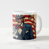 Trotse ziel van 4 juli grote koffiekop (Voorkant rechts)