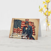 Trotse ziel van 4 juli kaart (Gele Bloem)