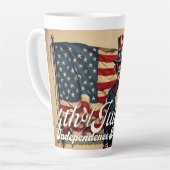 Trotse ziel van 4 juli latte mok (Linkerhoek)