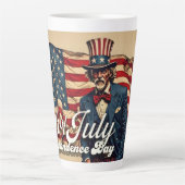 Trotse ziel van 4 juli latte mok (Voorkant)