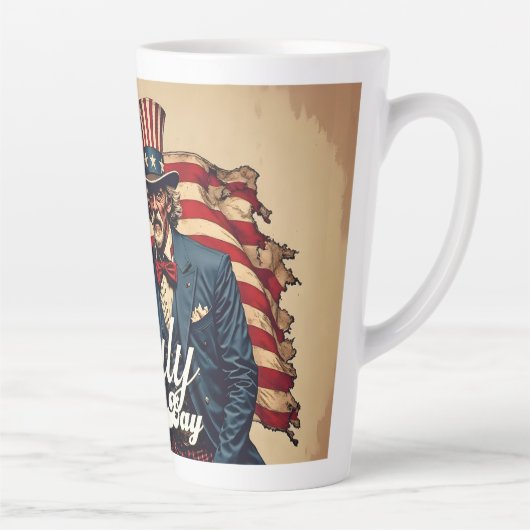 Trotse ziel van 4 juli latte mok (Rechts)