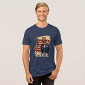 Trotse ziel van 4 juli Tri-Blend shirt (Voorkant volledig)