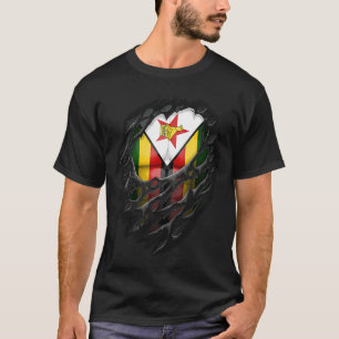 Trotse Zimbabwaanse wortels Erfenis Gescheurd Gesc T-shirt