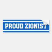 Trotse zionistische pro-Israël Bumpersticker (Voorkant)