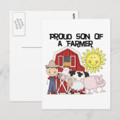 Trotse Zoon van de T-shirts en de Giften van een Briefkaart (Voorkant / Achterkant)