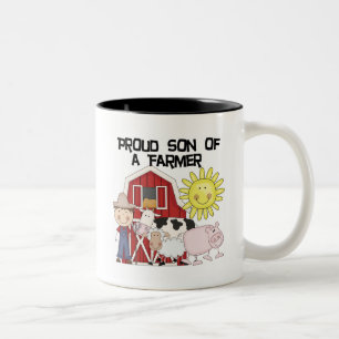 Trotse Zoon van de T-shirts en de Giften van een Tweekleurige Koffiemok