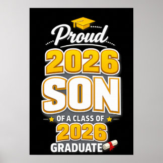 Trotse zoon van een afgestudeerde van de klas van  poster
