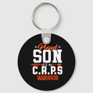 Trotse zoon van een CRPS Warrior maand Sinaasappel Sleutelhanger