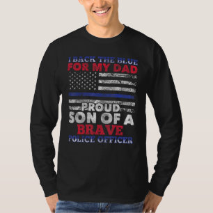 Trotse zoon van een dappiere politieagent voor pol t-shirt