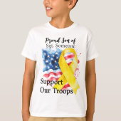 Trotse zoon van een held Kinderen T-shirt (Voorkant)