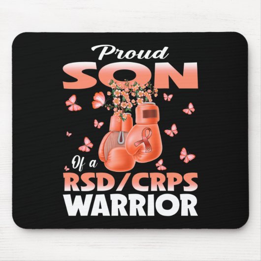 Trotse zoon van een RSD CRPS Warrior Awareness Box Muismat (Voorkant)