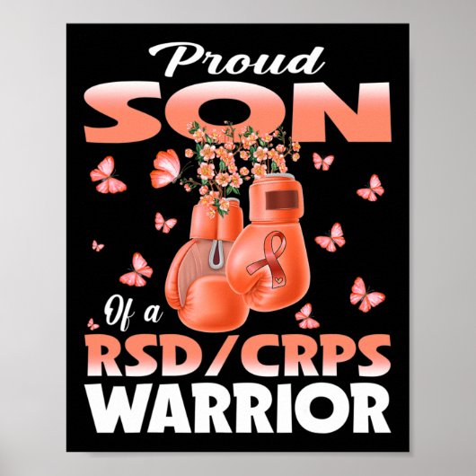 Trotse zoon van een RSD CRPS Warrior Awareness Box Poster (Voorkant)