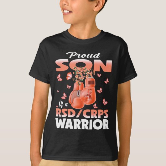Trotse zoon van een RSD CRPS Warrior Awareness Box T-shirt (Voorkant)