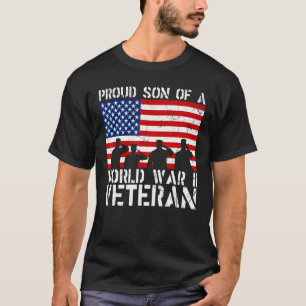 Trotse zoon van een veteraan uit de Tweede Wereldo T-shirt