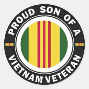 Trotse Zoon van Een Vietnam Veteraan Ronde Sticker