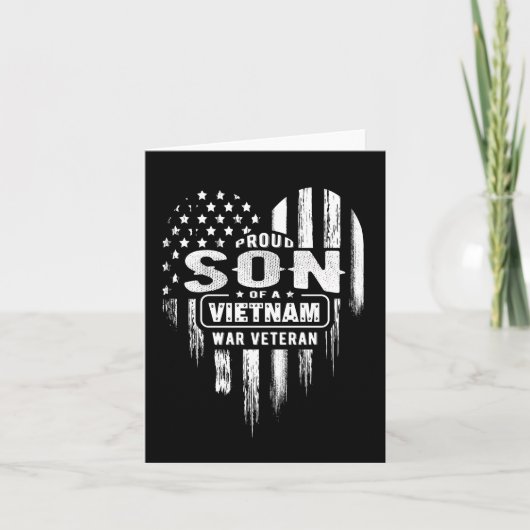Trotse zoon Vietnam Vet Vader Veterans Day Kaart (Voorkant)