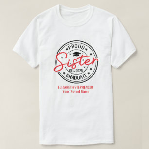 Trotse zus van de afstuderen familie matching t-shirt