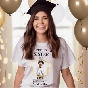 Trotse zus van een 2025 Afstuderen met foto en naa T-shirt