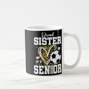 Trotse Zus Van Een Afgestudeerde Voetbalspeler Van Koffiemok