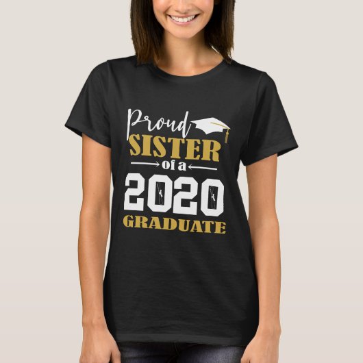 Trotse zus van een Afstuderen wit 2020 T-shirt (Voorkant)