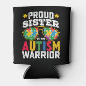 Trotse zus van een Autisme Warrior familie Blikjeskoeler (Voorkant)