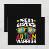 Trotse zus van een Autisme Warrior familie Briefkaart (Voorkant / Achterkant)